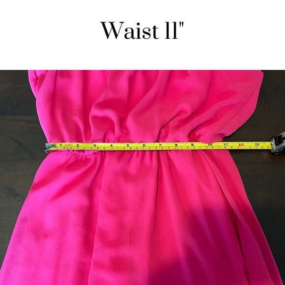 EUC Lush Pink Halter Dress with Back Keyhole, Sleeveless Flowy Style, Small EUC - Picture 5 of 9